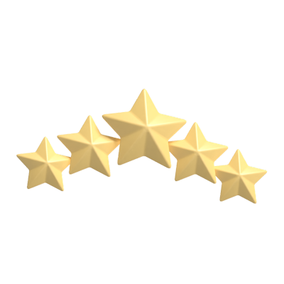 Five Star Rating 3D Model 3D Graphic