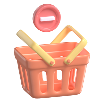 Remove From Basket 3D Model 3D Graphic