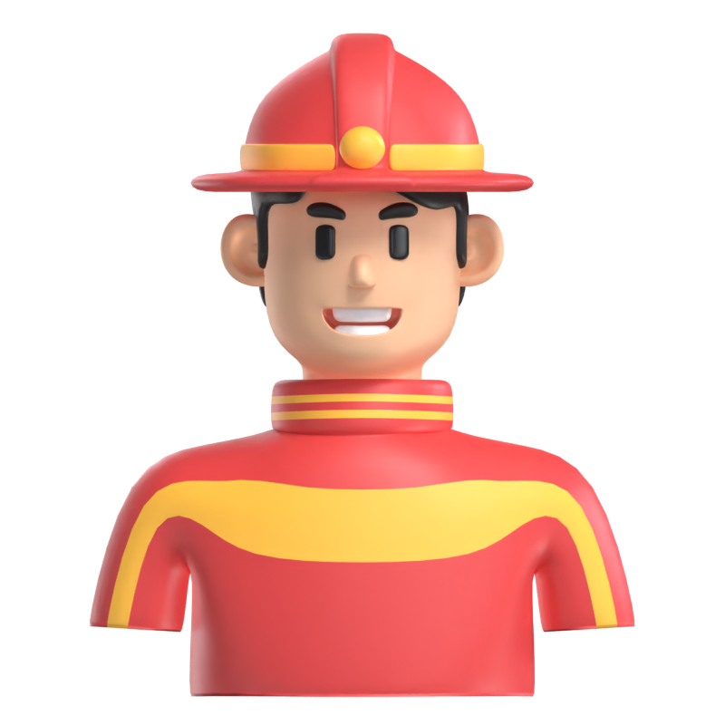 Modelo 3D de avatar de bombeiro 3D Graphic