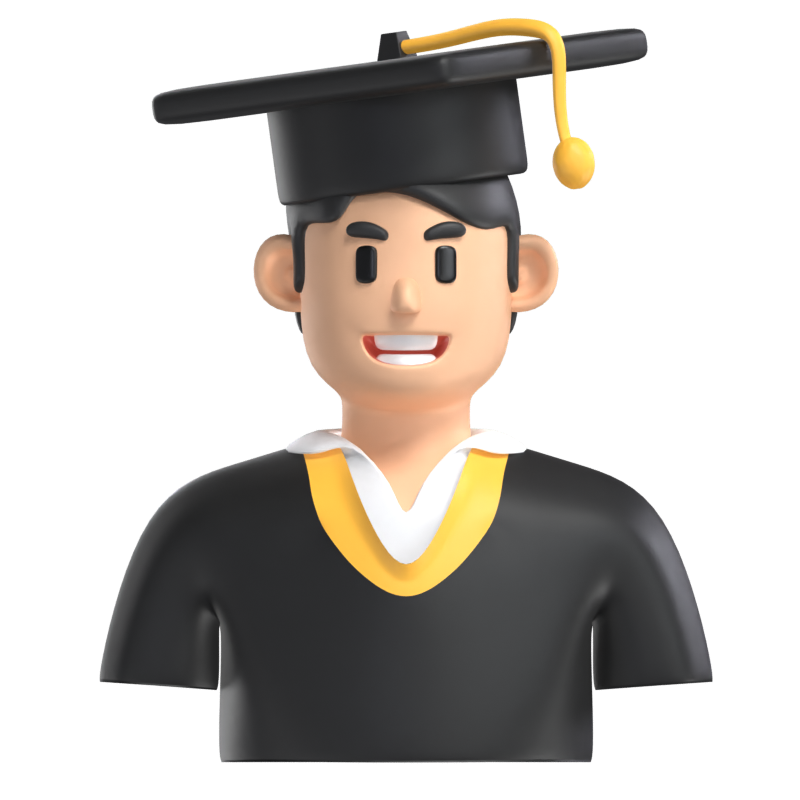 Graduation Student Avatar 3D Model 3D Graphic