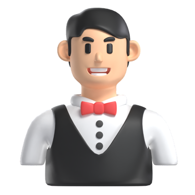 Waiter Avatar 3D Model 3D Graphic