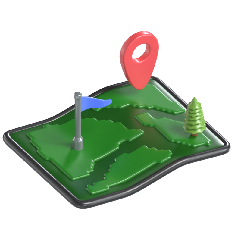 Modelo 3D do mapa 3D Graphic