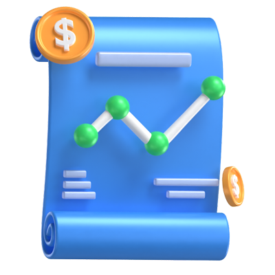 analysebericht chart 3d-modell 3D Graphic