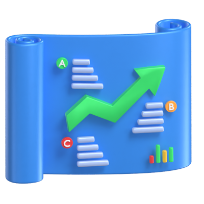 modelo 3d de estratégia de negócios 3D Graphic