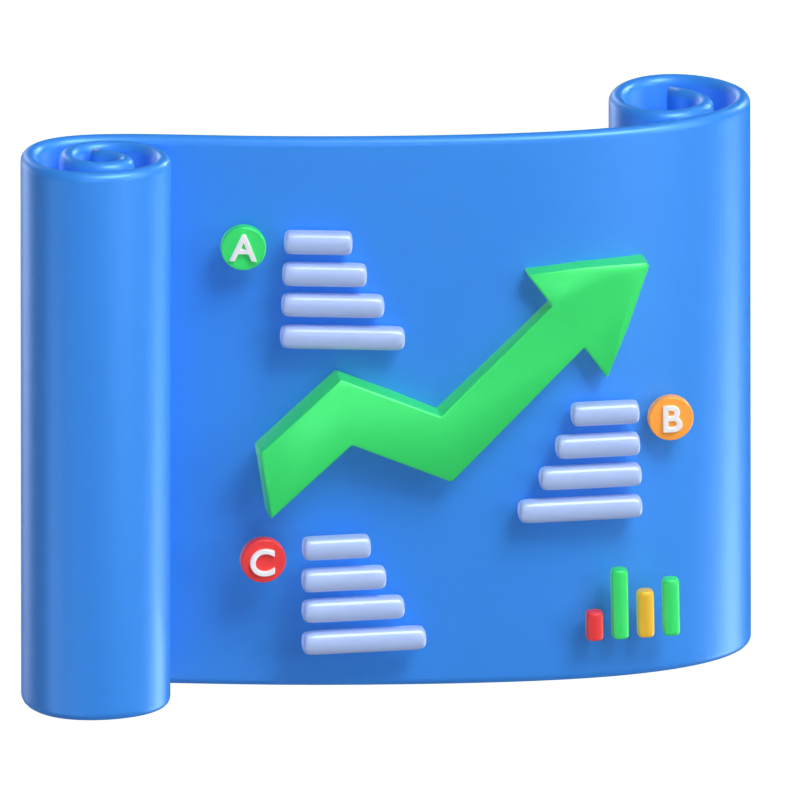 Modelo 3D de estratégia de negócios 3D Graphic