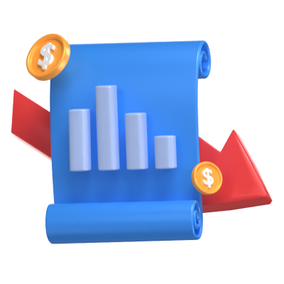 modelo 3d de graph down report 3D Graphic