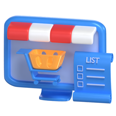 Shopping List 3D Model 3D Graphic