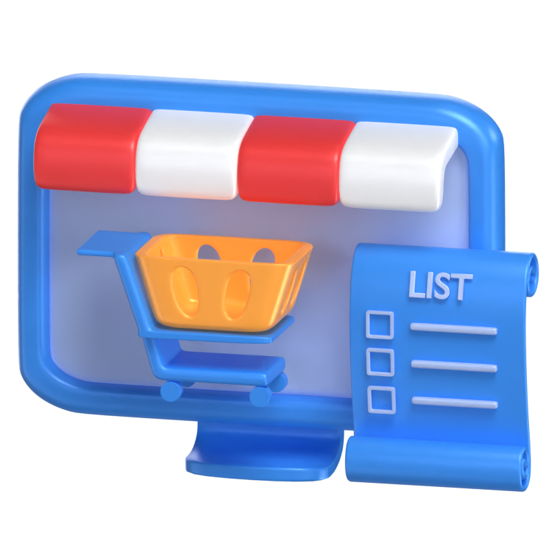 Shopping List 3D Model 3D Graphic