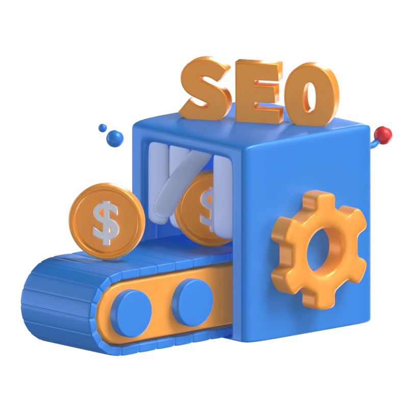 SEO 머신 3D 모델 3D Graphic