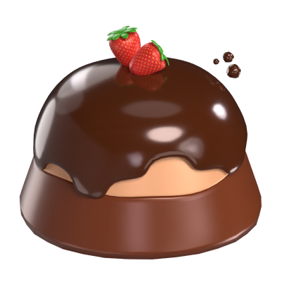 Cake Choco Strawberry 3D Model 3D Graphic