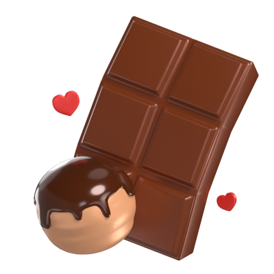 Chocolate And Cookie 3D Model 3D Graphic