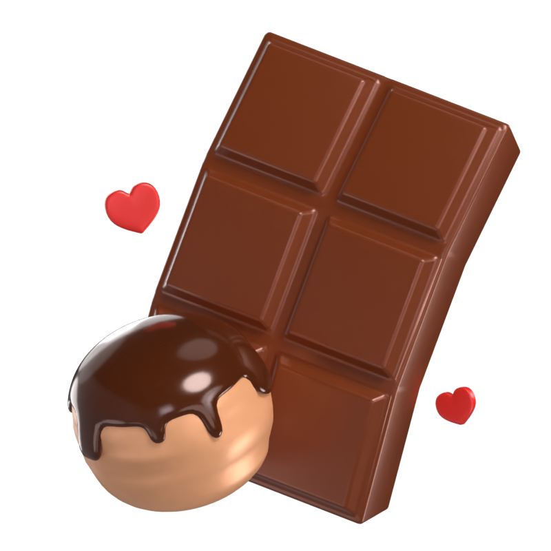 Chocolate And Cookie 3D Model 3D Graphic