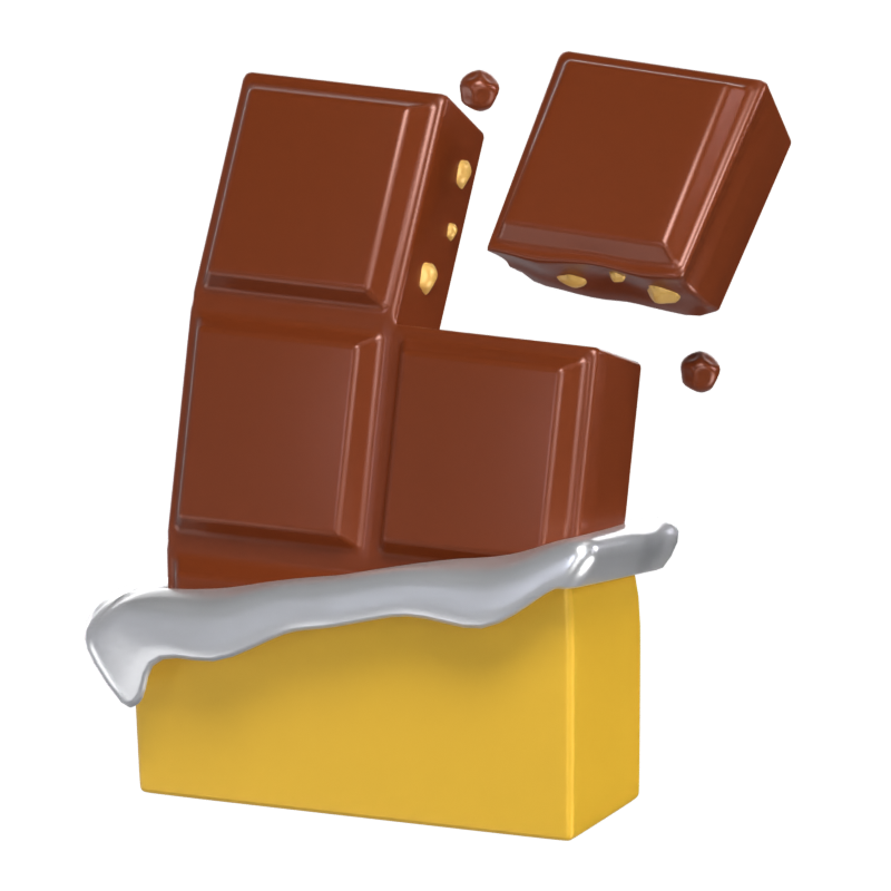 Modelo 3D de barra de chocolate 3D Graphic