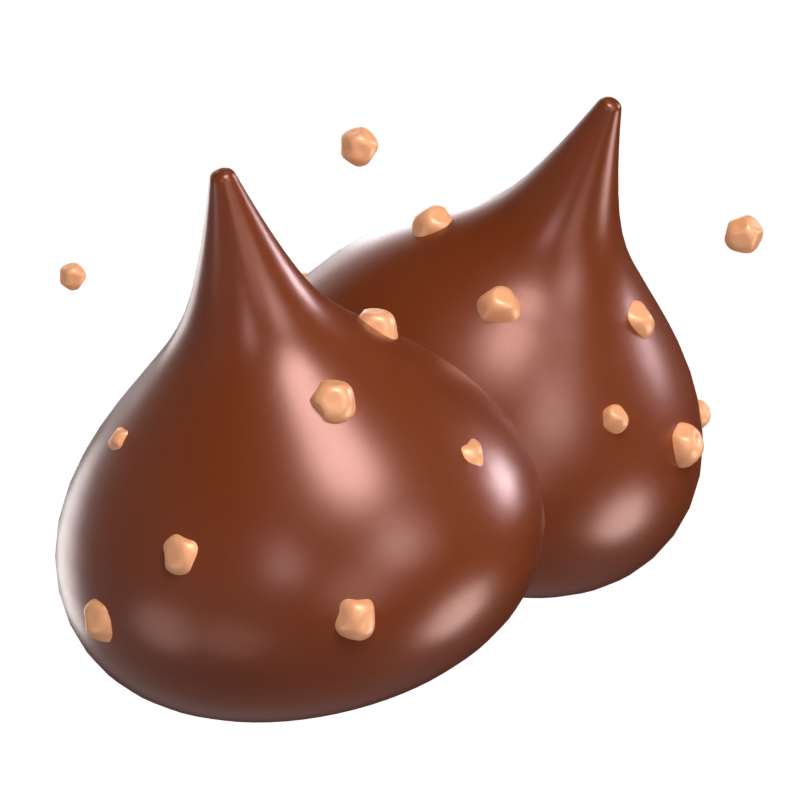 Beso de chocolate Modelo 3D