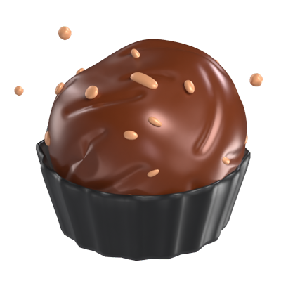 Trufa de chocolate Modelo 3D 3D Graphic