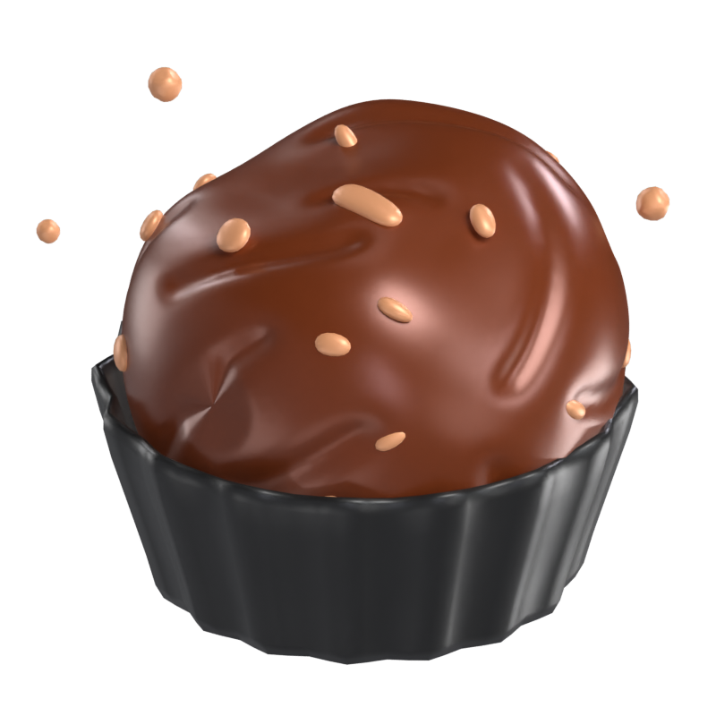 Trufa de chocolate Modelo 3D 3D Graphic