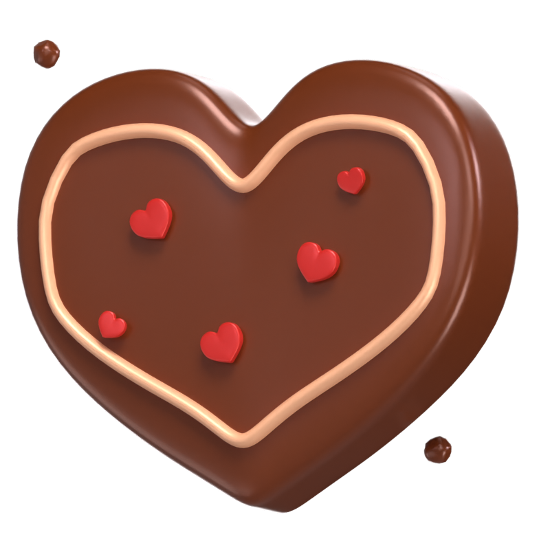 Corazón de chocolate Modelo 3D