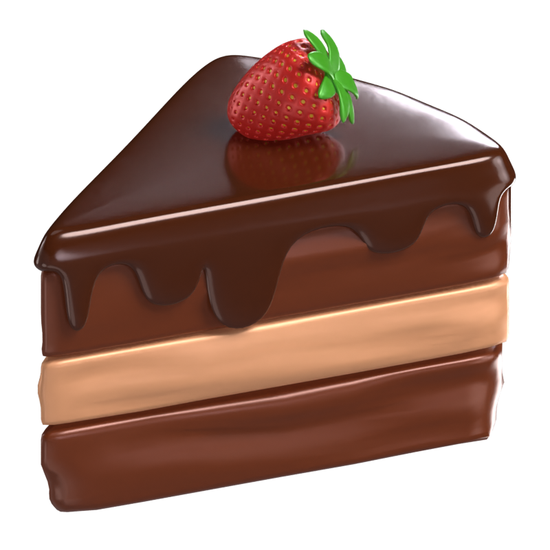 Piece Of Cake With Strawberry 3D Model 3D Graphic