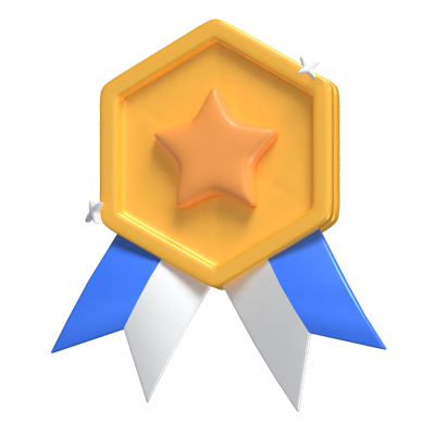 Achievement Badge 3D Model 3D Graphic