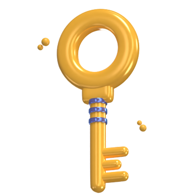 Chest Key 3D Model 3D Graphic