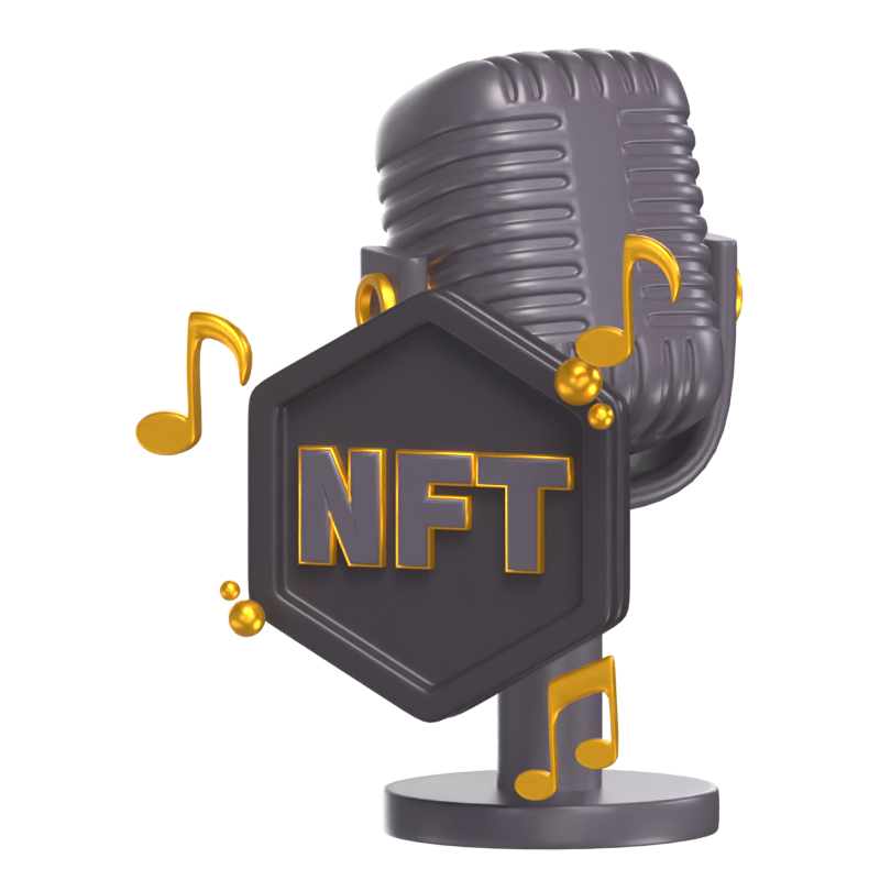 NFT Audio 3D-Modell 3D Graphic