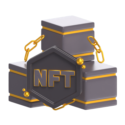 nftブロックチェーン3dモデル 3D Graphic