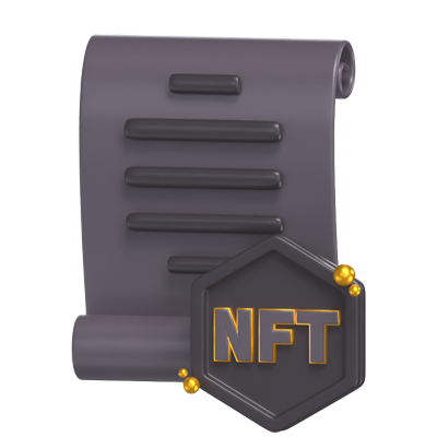 NFT Certificate 3D Model 3D Graphic