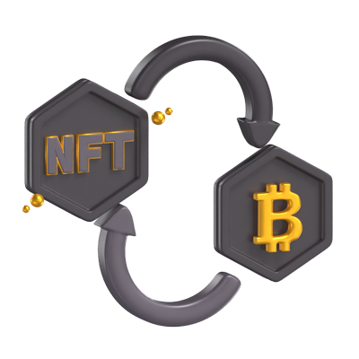 NFT Conversión Bitcoin Modelo 3D 3D Graphic