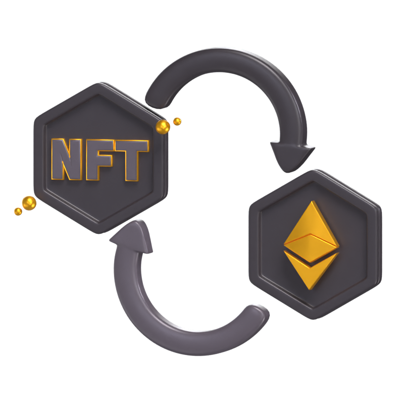 NFT Conversion Ethereum 3D Model 3D Graphic