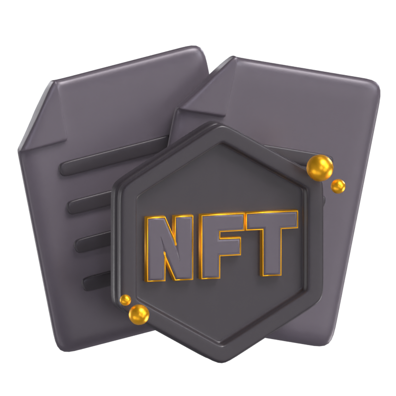 NFT Document 3D Model 3D Graphic