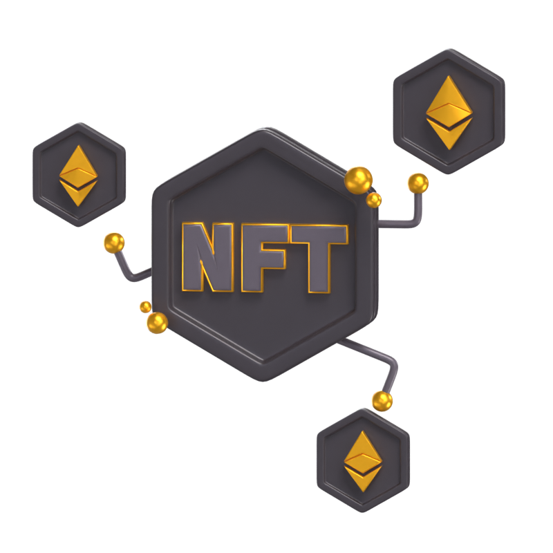 Modelo 3D de la bolsa de Ethereum de NFT