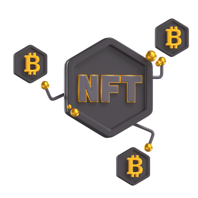 NFT Exchange Bitcoin 3D Model 3D Graphic