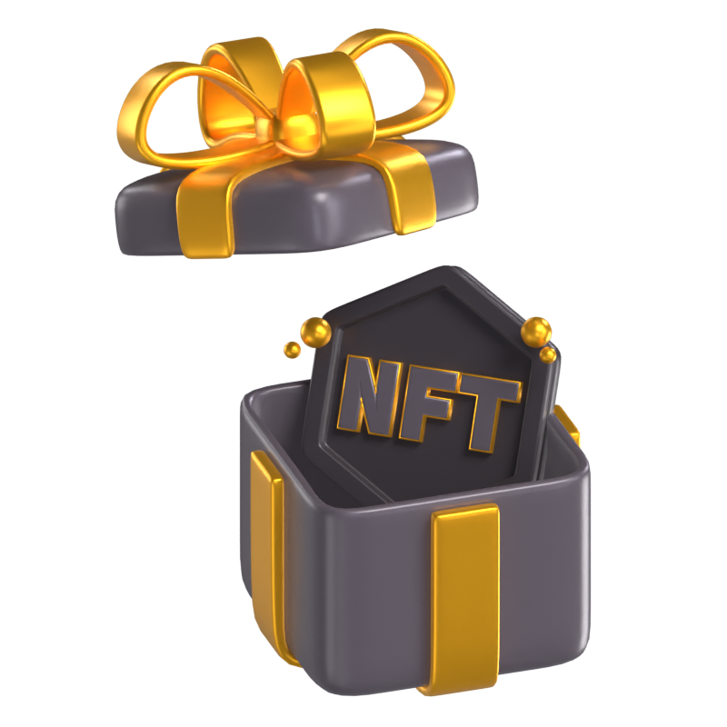 NFT Geschenkbox 3D Modell