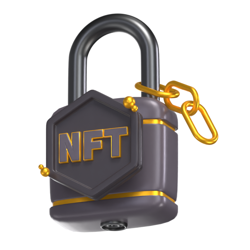 NFT Lock 3D Model 3D Graphic