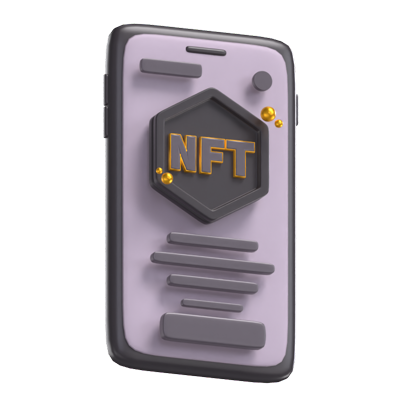 modelo 3d de nft mobile 3D Graphic