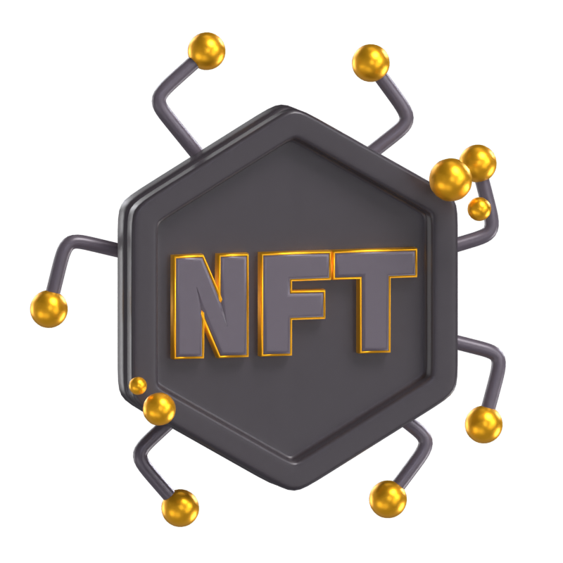 NFT Netzwerk 3D Modell