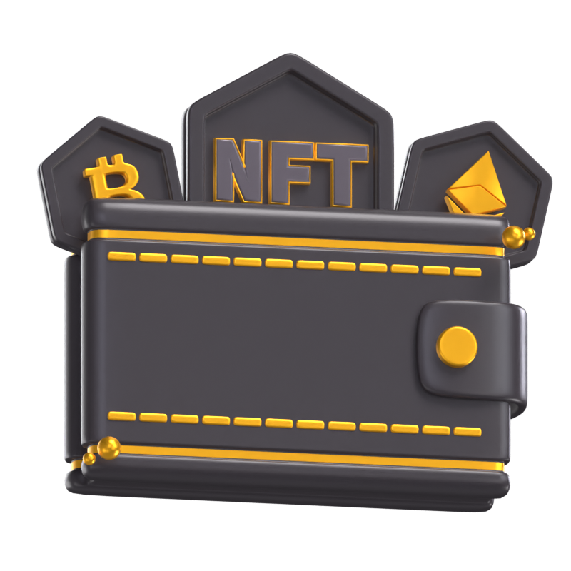 NFT Wallet 3D Model 3D Graphic