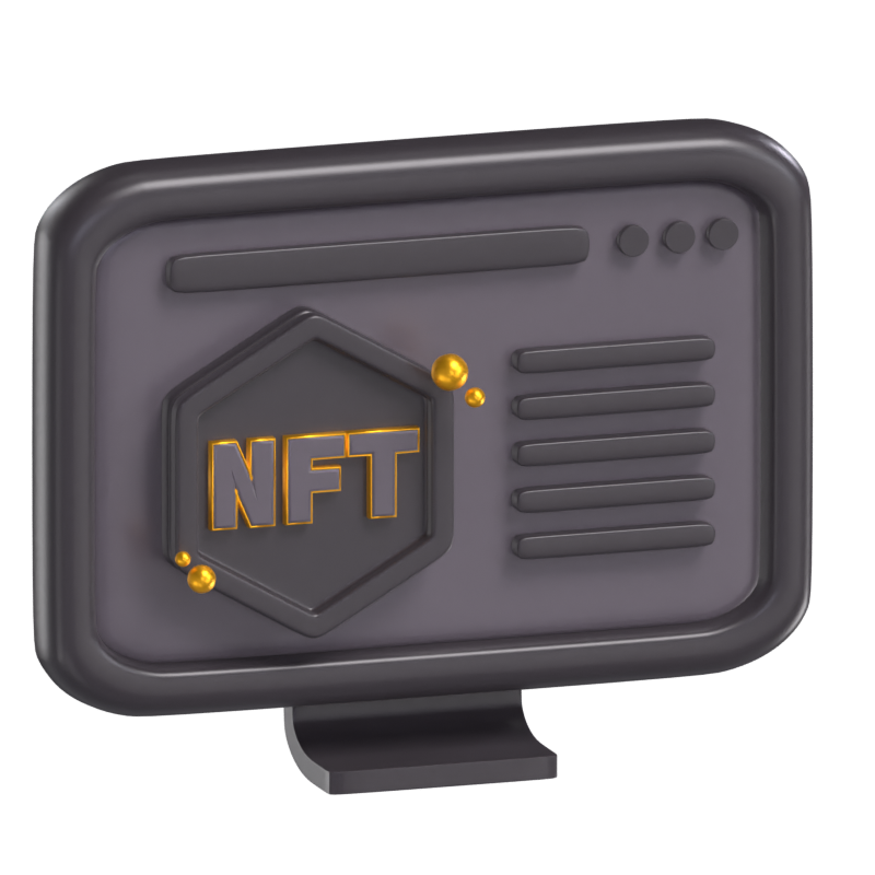 Modelo 3D del sitio web de NFT