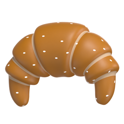 Modelo 3D de croissant 3D Graphic