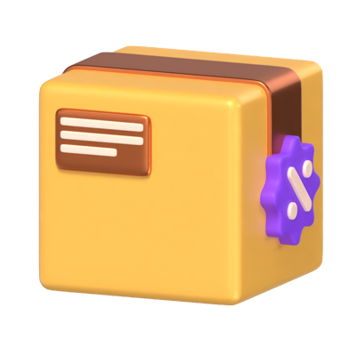 Sale Box 3D Illustration 3D Graphic