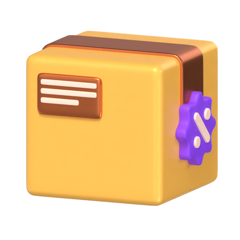 Verkaufsbox 3D Illustration