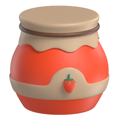 Strawberry Jam 3D Model 3D Graphic