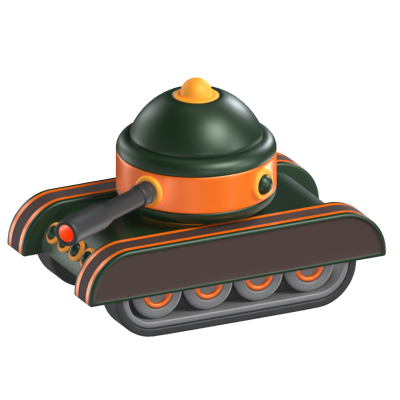 Modelo 3D de un tanque del ejército 3D Graphic