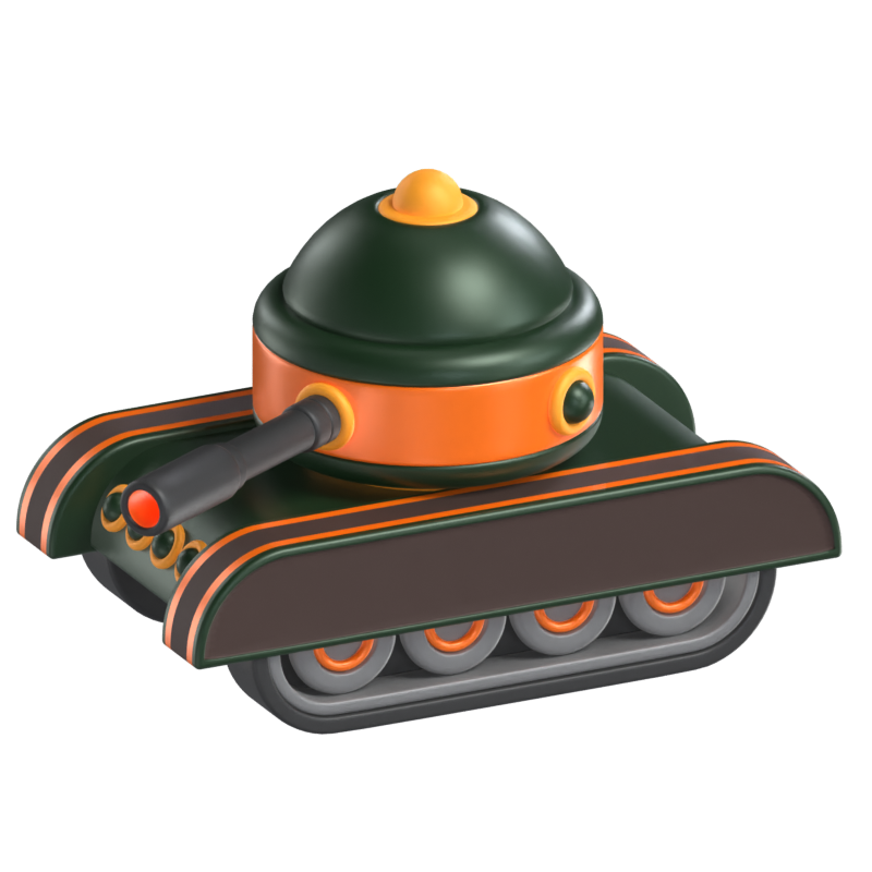 Modelo 3D de un tanque del ejército 3D Graphic