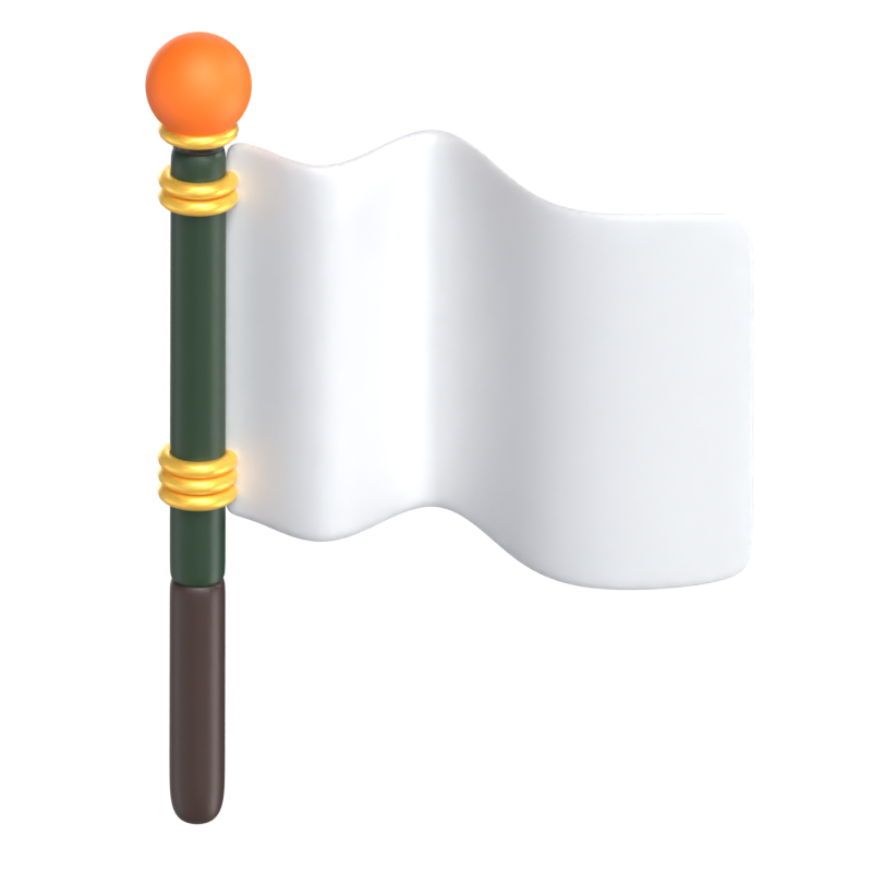 White Flag 3D Model