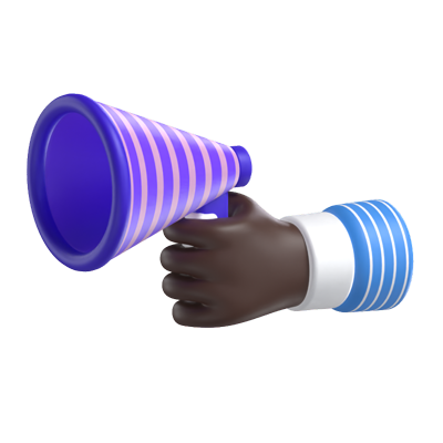 Hand Hold Megaphone 3D Model 3D Graphic