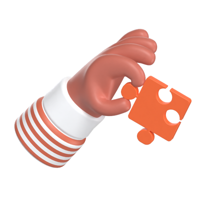 Hand Hold Puzzle 3D Modell 3D Graphic