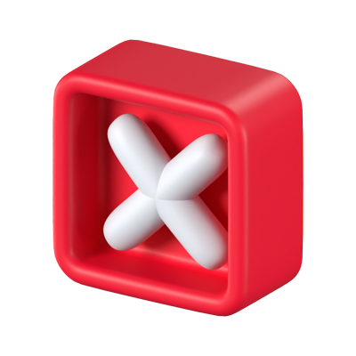 Empty Checkboxes 3D Animated Icon 3D Graphic