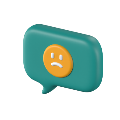 Empty Chat Bubble 3D Animated Icon 3D Graphic