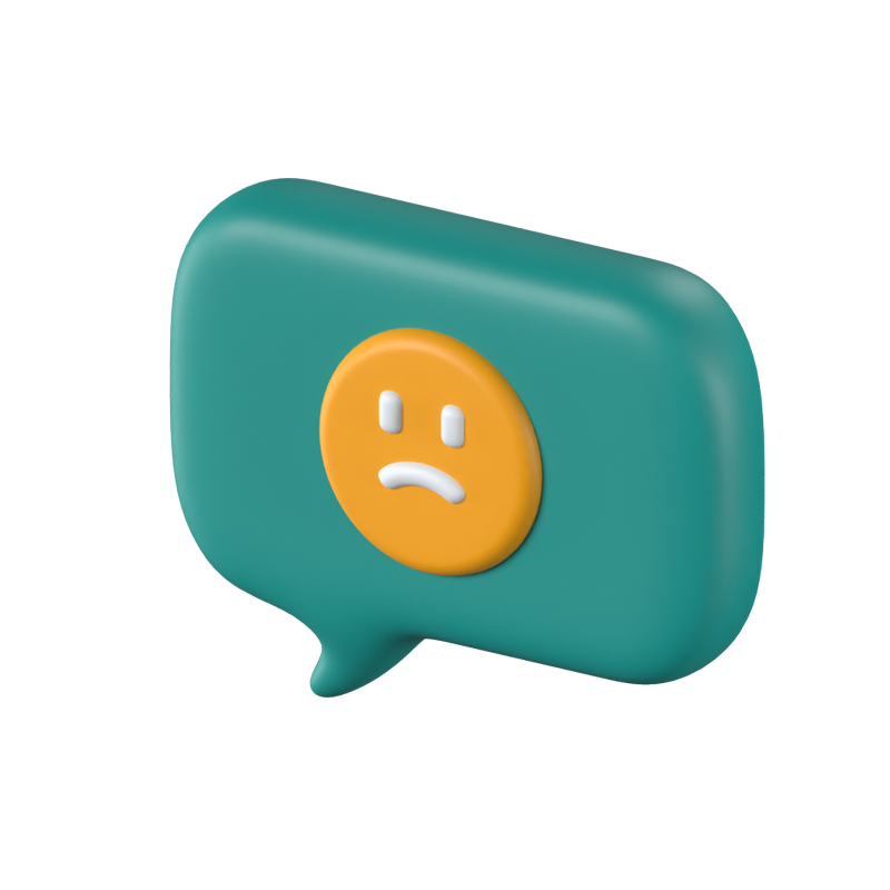 Empty Chat Bubble 3D Animated Icon 3D Graphic